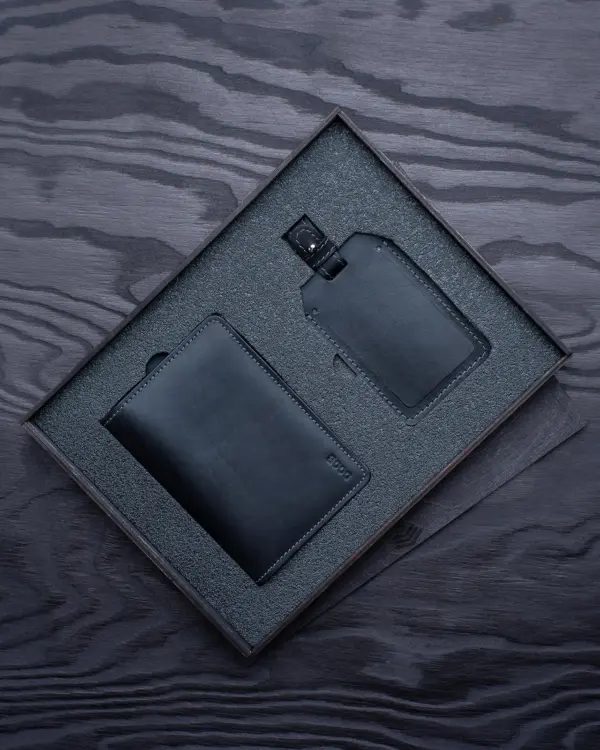 Тревел №2: докхолдер и багажная бирка – черный